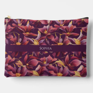 Purple Floral- Accessory Pouch