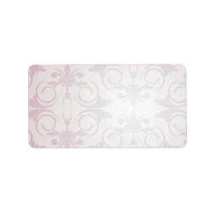 Purple floral and paisley pattern gift label