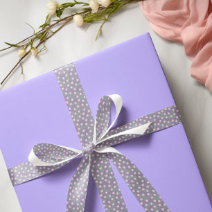 Purple Floral Birthday Satin Ribbon