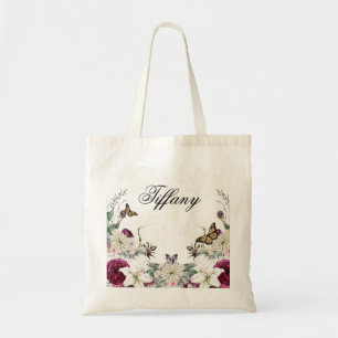 purple Floral bouquet in the blooming garden Tote Bag