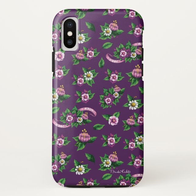 Purple Floral Bouquet Pattern Case-Mate iPhone Case (Back)