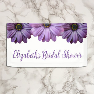 Purple Floral Bridal Shower Banner