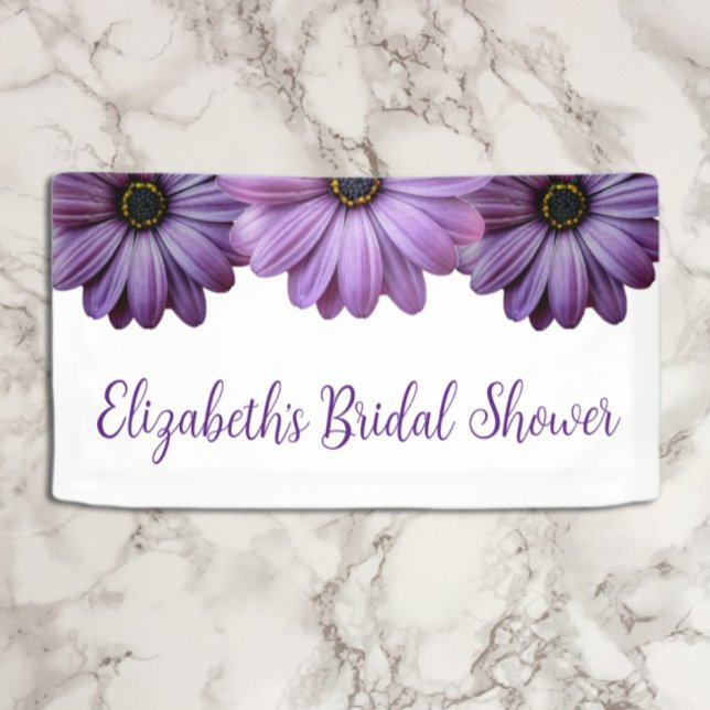 Purple Floral Bridal Shower Banner (Creator Uploaded)