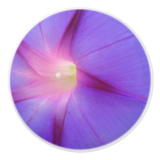 Purple Floral Ceramic Knob