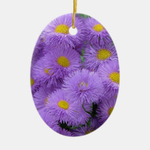 Purple Floral Ceramic Tree Decoration