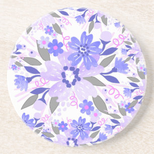 Purple Floral Coaster