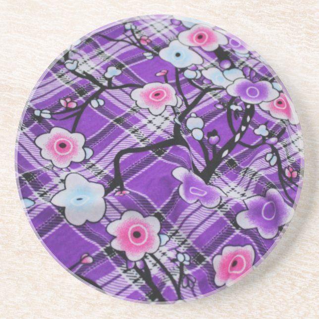Purple Floral Coaster (Front)
