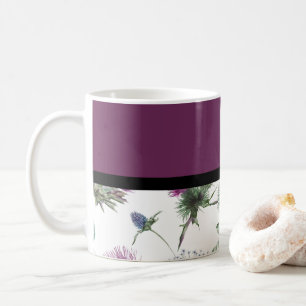 Purple Floral  Coffee Mug