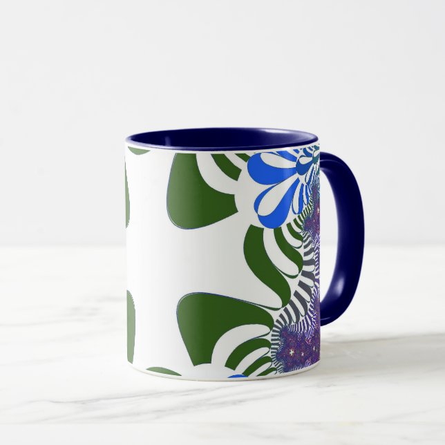 Purple Floral Cross Mug (Front Right)