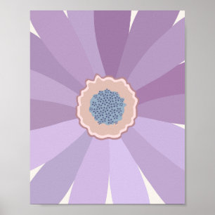 Purple Floral Daisy Poster
