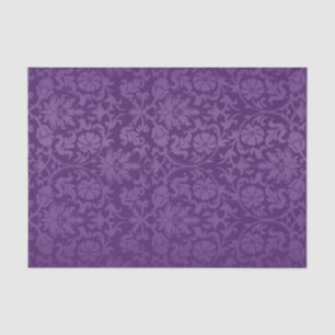 Purple Floral Damask Tissue Paper