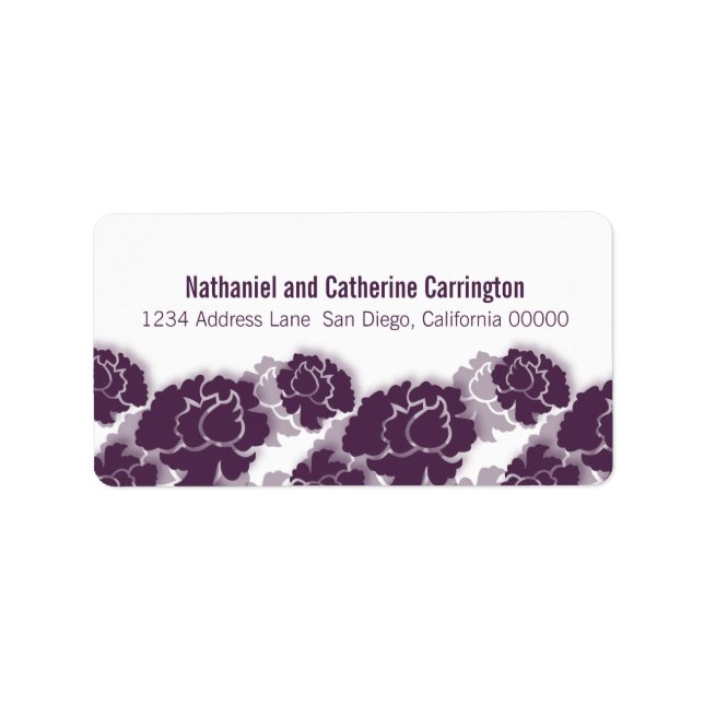 Purple Floral Decadence Address Labels (Front)