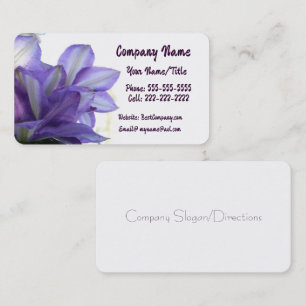 Purple Floral-Elegant (version #2) Business Card