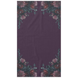 Purple Floral Fall Wedding Tablecloth