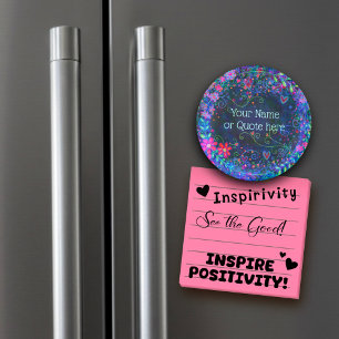 Purple Floral Fun, Customise your Own Inspirivity Magnet