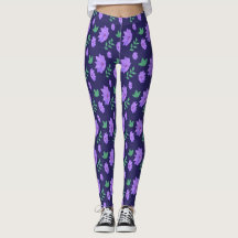 Purple floral garden print