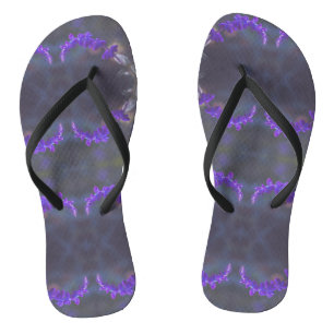 Purple Floral Garden Thongs