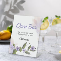 Purple Floral Garden Wedding Open Bar