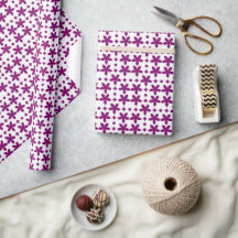 Purple Floral Geometric Pattern with Repeating