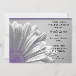 Purple Floral Highlights Bridal Shower Invitation