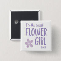 Purple Floral I'm The Cutest Flower Girl Ever