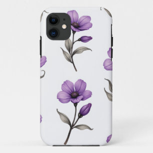 Purple Floral iPhone Case