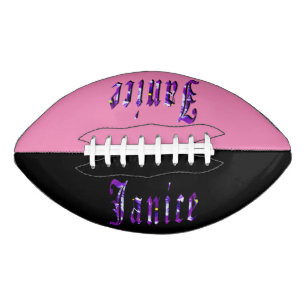 Purple Floral Janice Name, Football