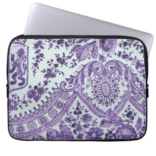 Purple Floral Lace Laptop Sleeve