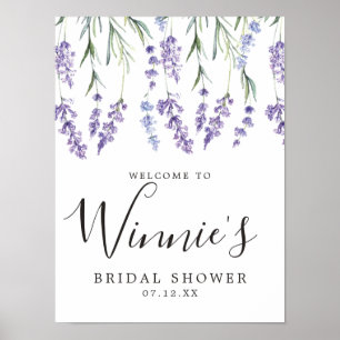Purple Floral, Lavender Bridal Shower Poster