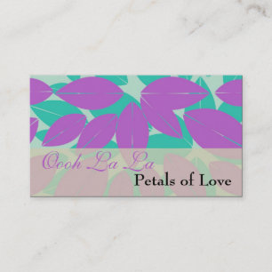 Purple Floral Leaf Foliage Interior Business Card