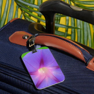 Purple Floral Luggage Tag