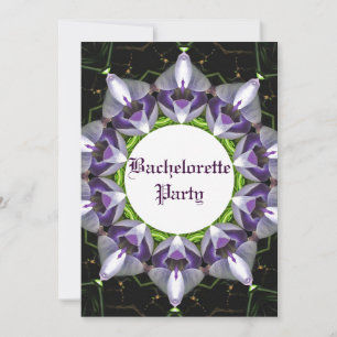 Purple Floral Mandala Kaleidoscope Art Invitation