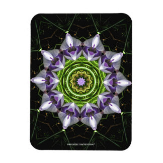 Purple Floral Mandala Kaleidoscope Art Magnet