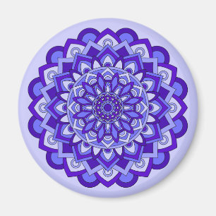 Purple Floral Mandala Magnet