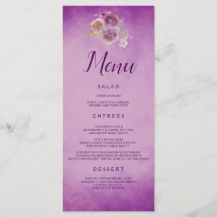 Purple Floral Menu