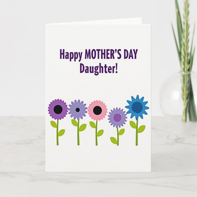 Purple Floral Mothers Day Card (Front)