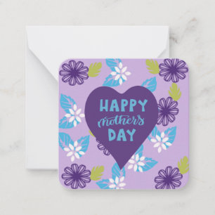 Purple Floral Mothers Day : Card