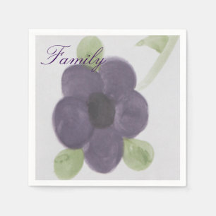 Purple Floral Napkin