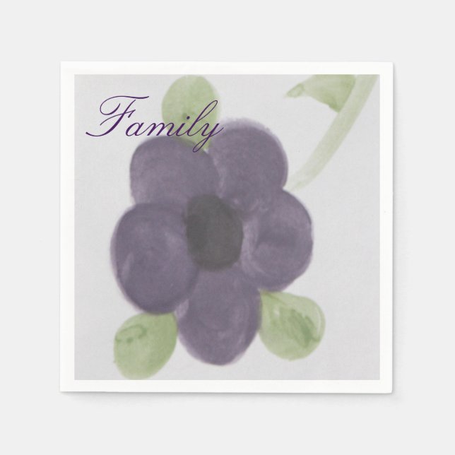 Purple Floral Napkin (Front)