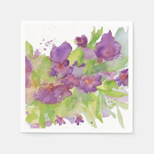 Purple floral napkins
