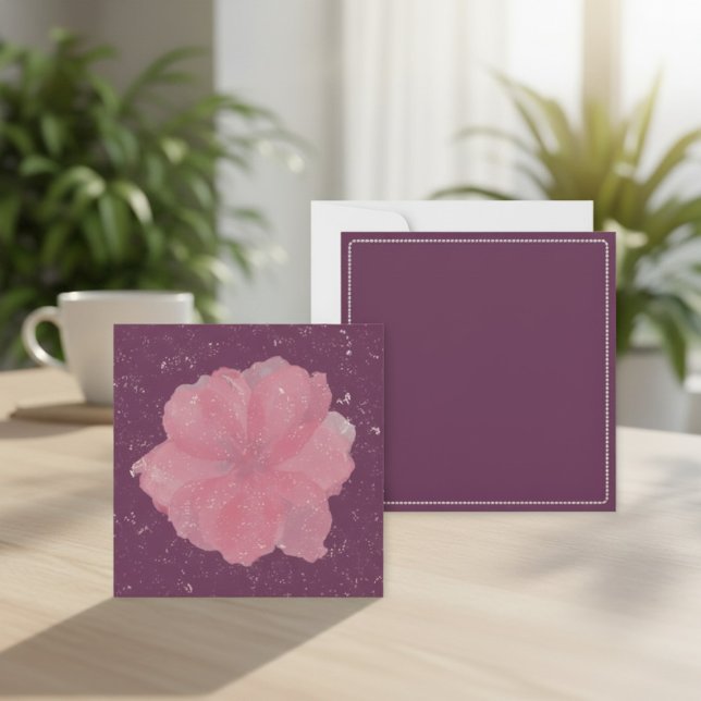 Purple floral note card template (Creator Uploaded)
