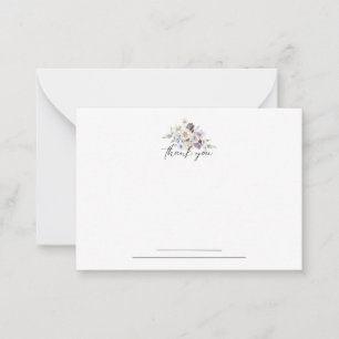 Purple Floral Notecard Thank you