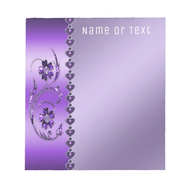 Purple Floral Notepad (Front)
