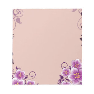 Purple Floral Notepad