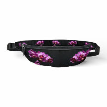 Purple Floral Orchid Nature Blooms Fanny Pack