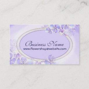 Purple Floral Pastel Business Card
