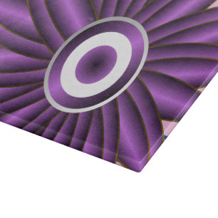 Purple Floral Pattern Modern Abstract Flower Desig Cutting Board