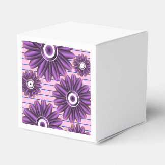 Purple Floral Pattern Modern Abstract Flower Desig Favour Box