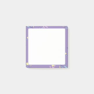Purple Floral Patterned Everyday Post-it Notes