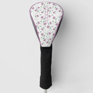 Purple Floral Personalised Ladies Golf Head Cover